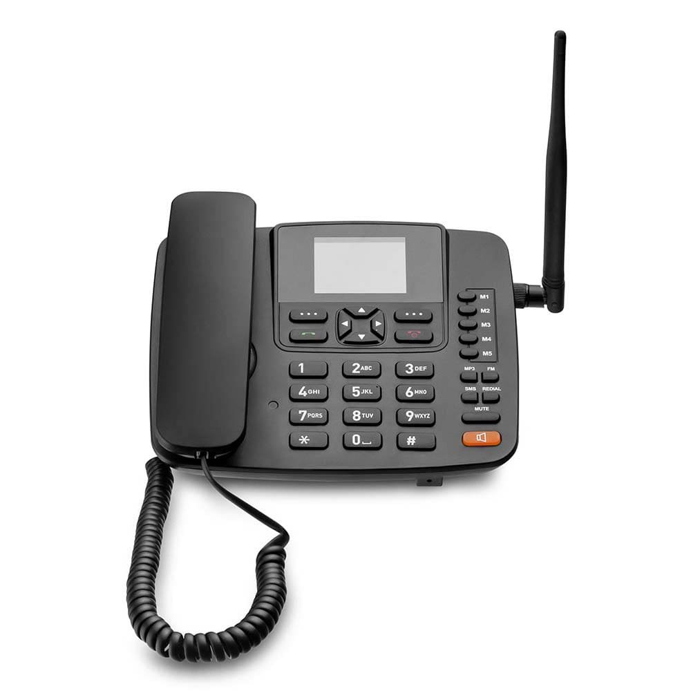 Telefone Celular Rural Fixo Multilaser RE505, 4G, de Mesa, Preto