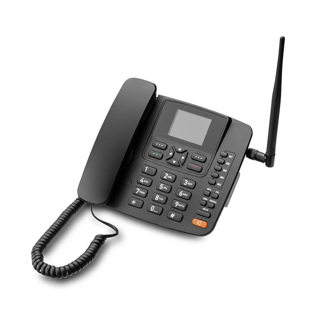 Telefone Celular Rural Fixo Multilaser RE505, 4G, de Mesa, Preto
