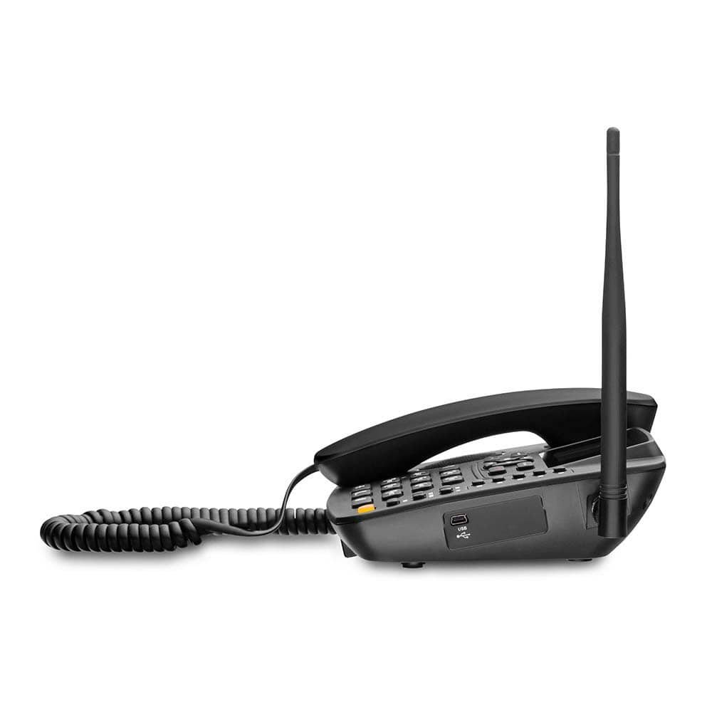 Telefone Celular Rural Fixo Multilaser RE505, 4G, de Mesa, Preto