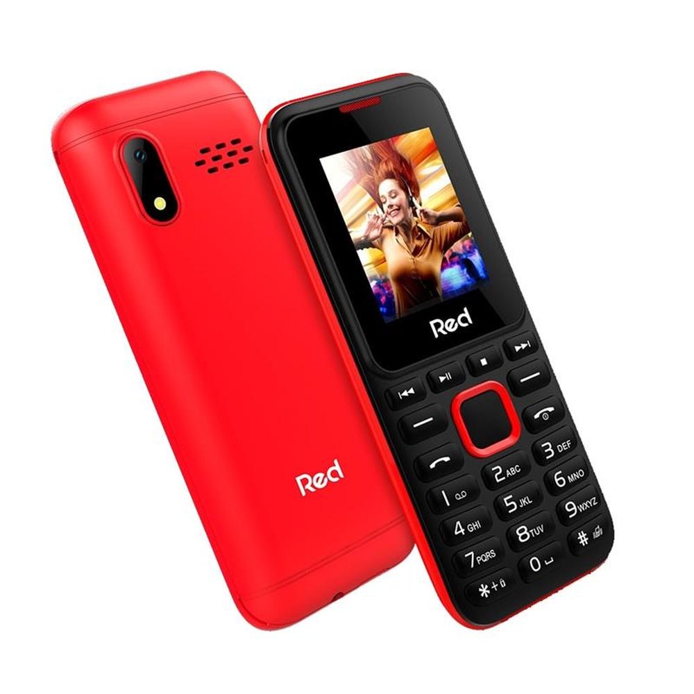 Celular Red Mobile Fit Music II M011G, Dualchip, Preto/Vermelho, Tela de 1.8", Câm. Traseira de 0.08MP, 16MB