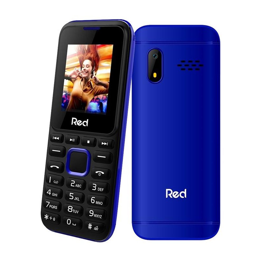 Celular Red Mobile Fit Music II M011G, Dualchip, Preto/Azul, Tela de 1.8", Câm. Traseira de 0.08MP, 16MB