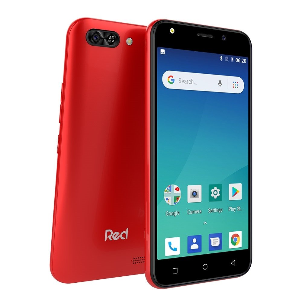 Smartphone Red Mobile Quick 5.0, Dualchip, Cinza/Vermelho, Tela de 5.0", Wi-Fi, Câm. Tras. de 8MP, Frontal de 5MP, 8GB