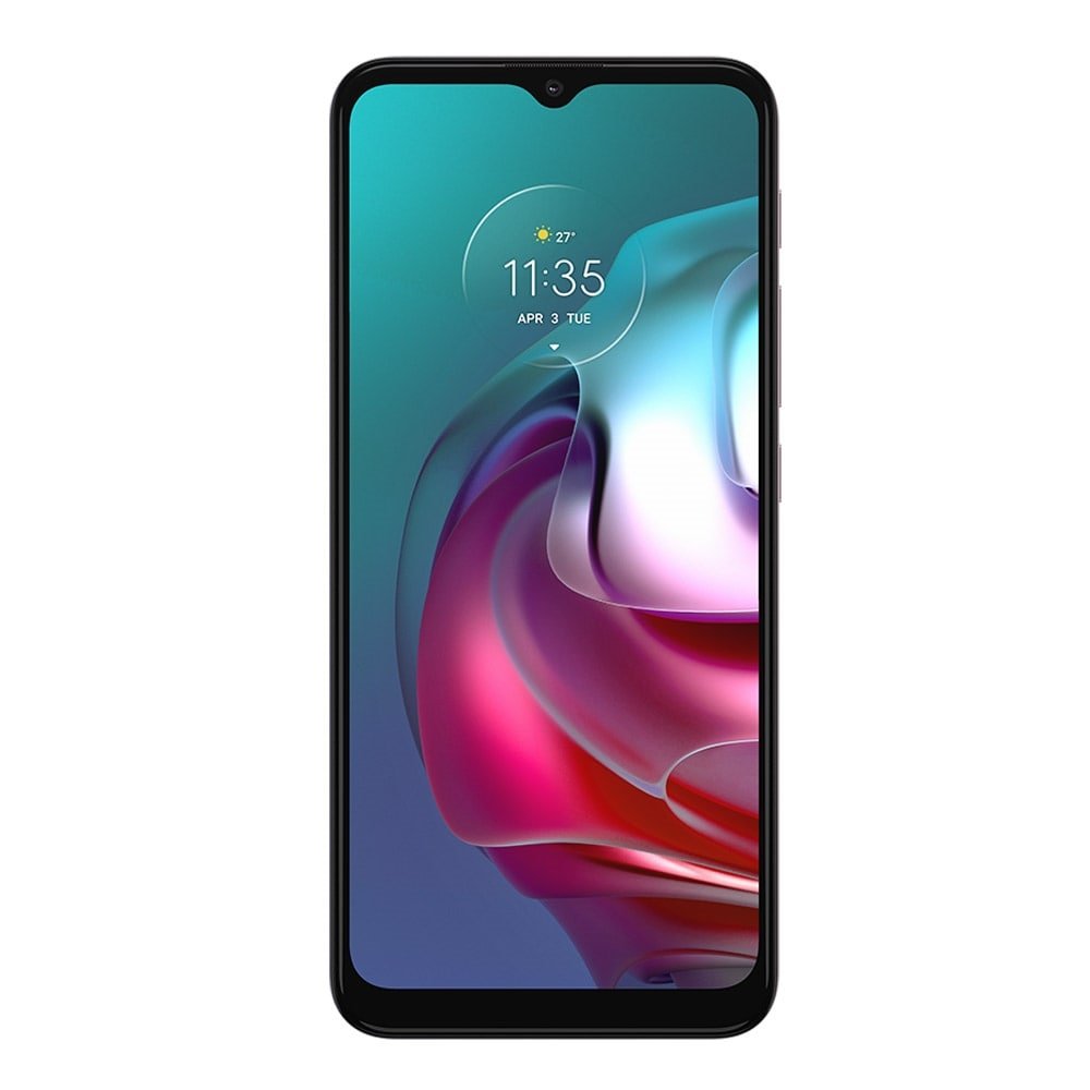 Smartphone Motorola Moto G30, Branco Lilac, Tela de 6.5", 4G-Wi-Fi, And. 11, Câm Tras. de 64+8+2+2MP, Frontal de 13MP, 128GB