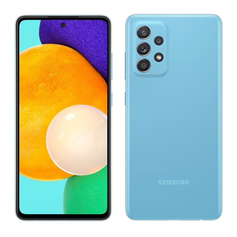 Smartphone Samsung Galaxy A52, Azul, Tela de 6.5", 4G+Wi-Fi+NFC, And. 11, Câm. Tras. de 64+12+5+5MP, Frontal de 32MP, 128GB