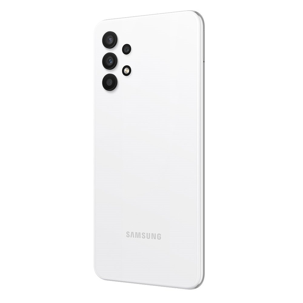 Smartphone Samsung Galaxy A32, Branco, Tela de 6.4"| 4G+Wi-Fi+NFC, And. 11, Câm. Tras. em 64+8+5+2MP, Frontal de 20MP, 128GB