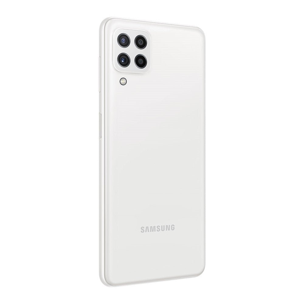 Smartphone Samsung Galaxy A22, Branco,Tela de 6.4"- 4G+Wi-Fi+NFC, And. 11,Câm. Tras. em  48+8+2+2MP, Frontal 13MP, 4GB RAM,128G