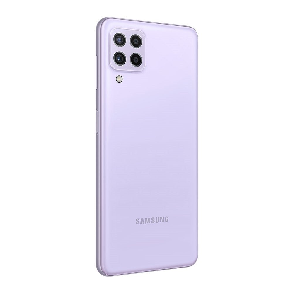 Smartphone Samsung Galaxy A22, Violeta, Tela 6.4", 4G+Wi-Fi+NFC, And. 11, Câm. Tras. 48+8+2+2MP, Frontal 13MP, 4GB RAM, 128GB