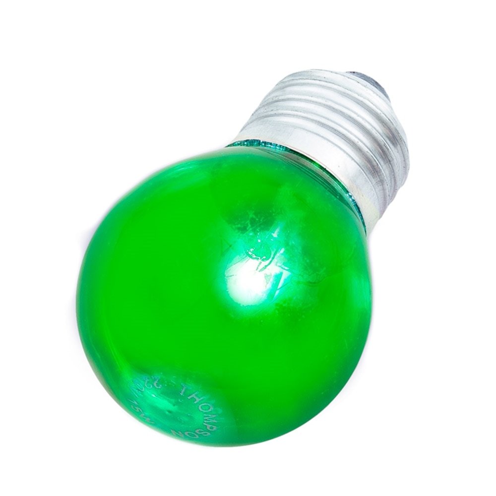 Lâmpada Bolinha Incandecente Thompson E-27 15wx220v Verde - Embalagem com 10 Unidades