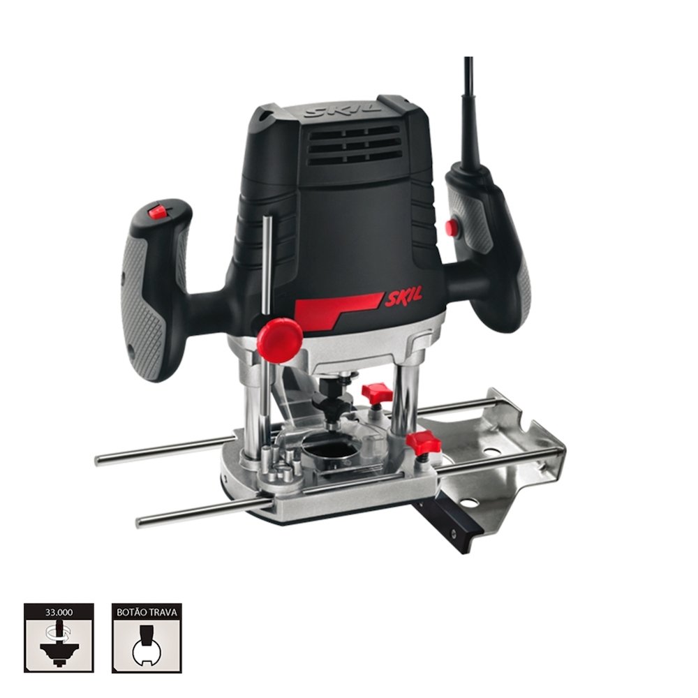 Tupia Coluna Skill 1831 1100W com 13 Acessórios e Maleta 110V