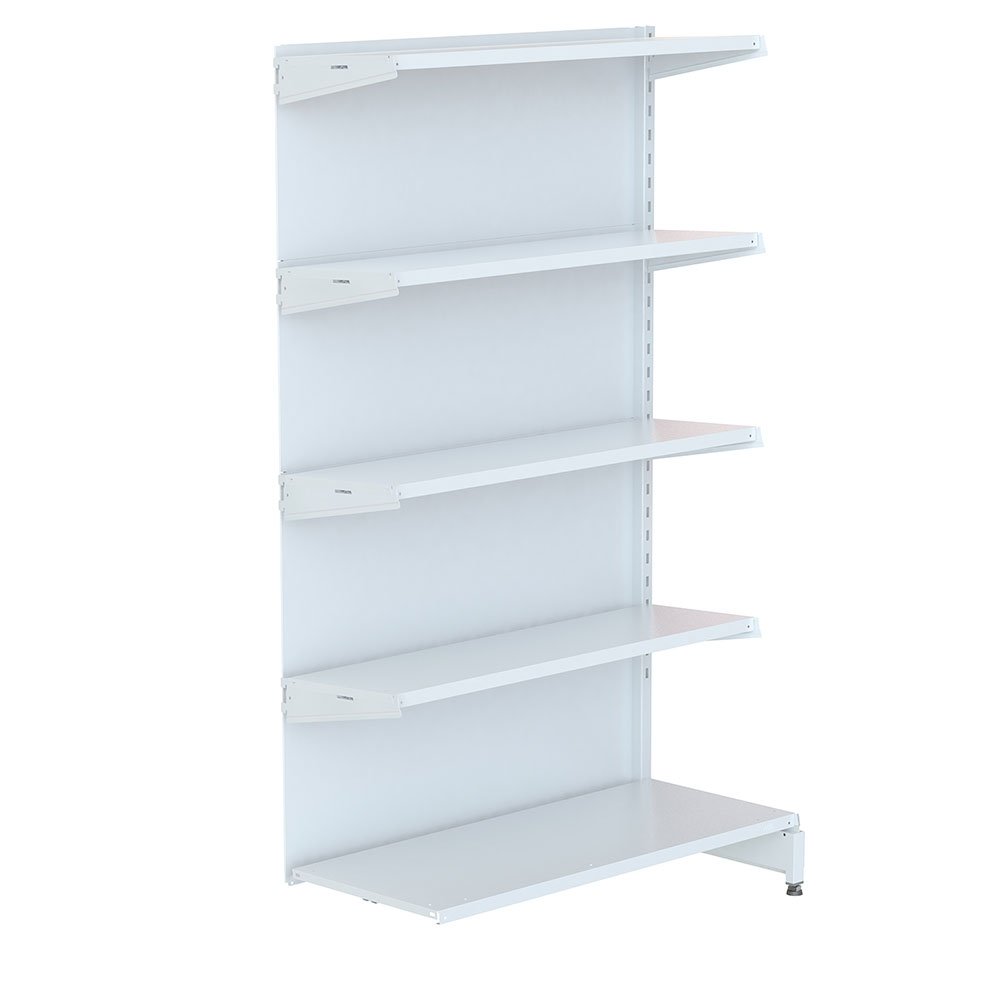 Gôndola Face Continuação Parede 1,60m com 5 Prateleiras