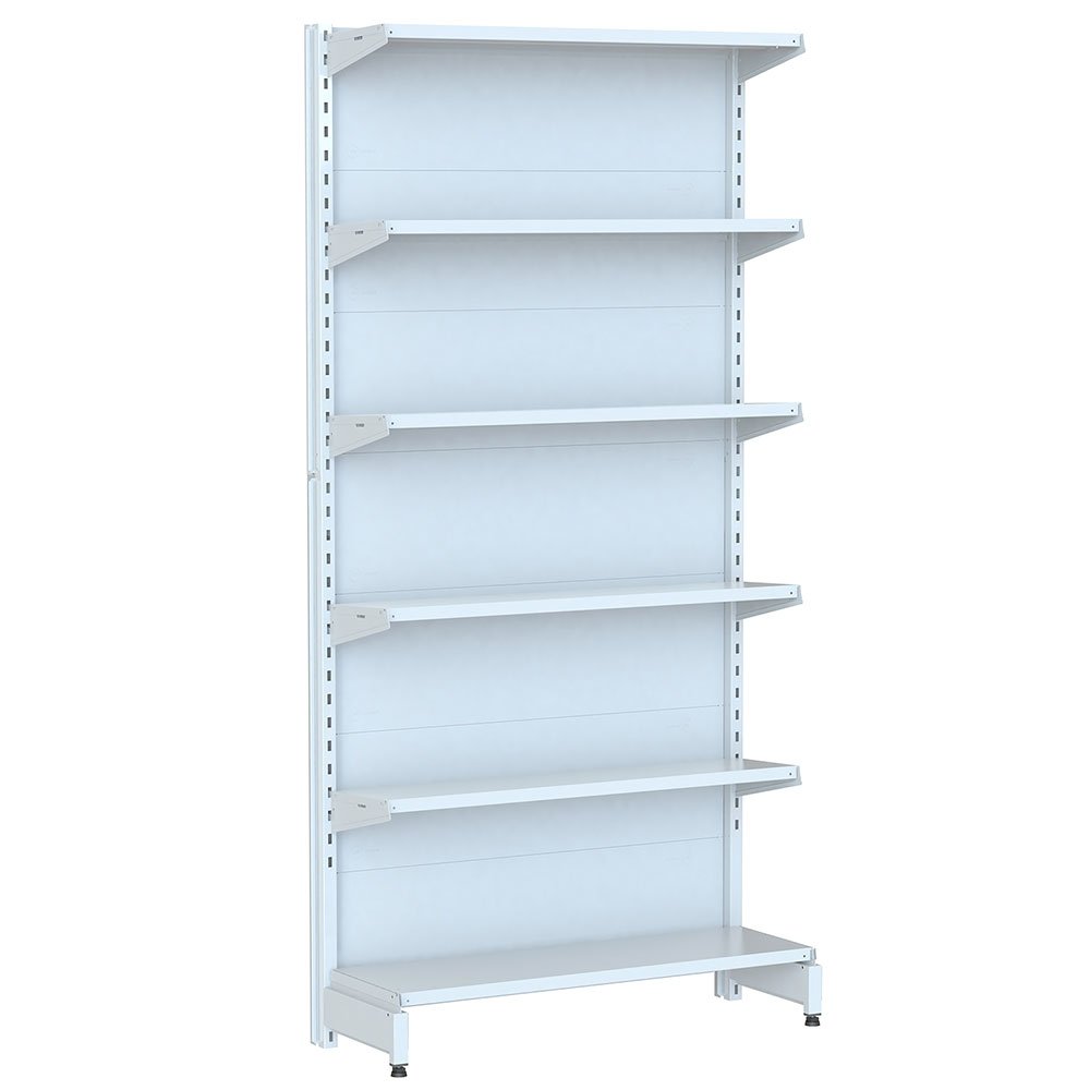 Gôndola Farma Amapá Premium Flex 30 Inicial Parede 1,96 x 0,92 x 0,30/0,25, 6 Prateleiras