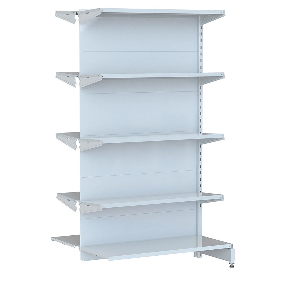 Gôndola Amapá Premium Flex 60 Continuação Centro 1,96 x 0,92 x 0,70/0,80, 10 Prateleiras