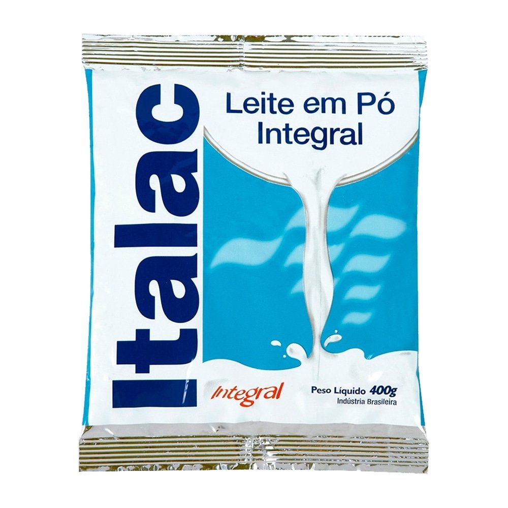 Leite em Pó Italac Integral 400g - Embalagem com 25 Unidades