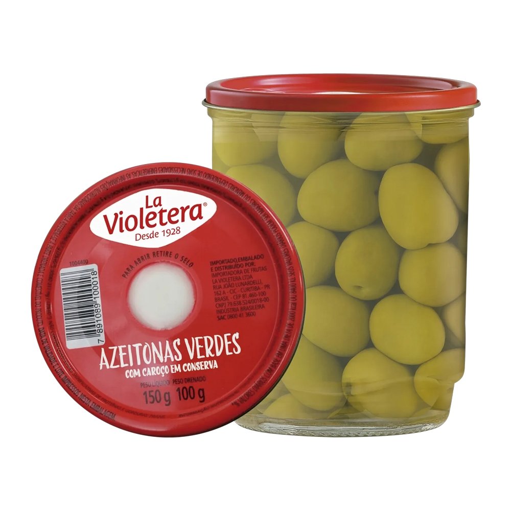 Azeitona Verde 100g - 24 unidades - La Violetera