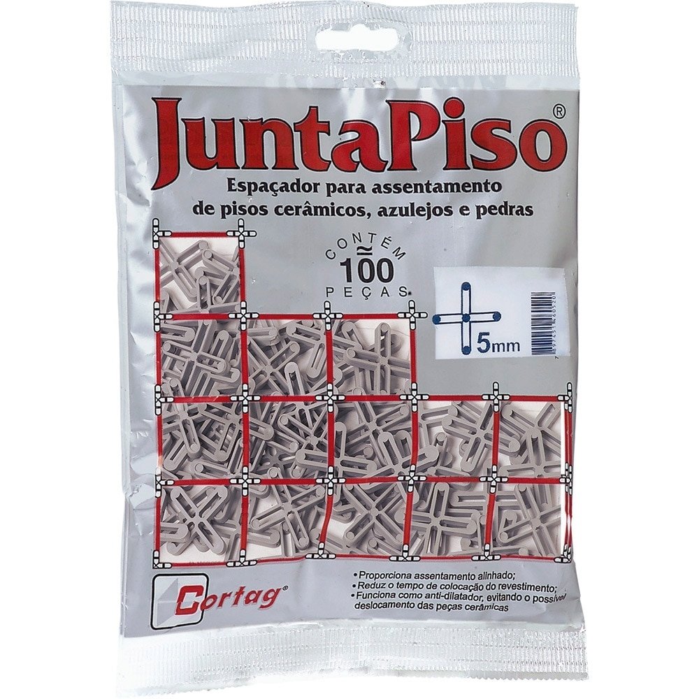 Espaçador Cortag Juntapiso 5mm -Embalagem com 100 Unidades