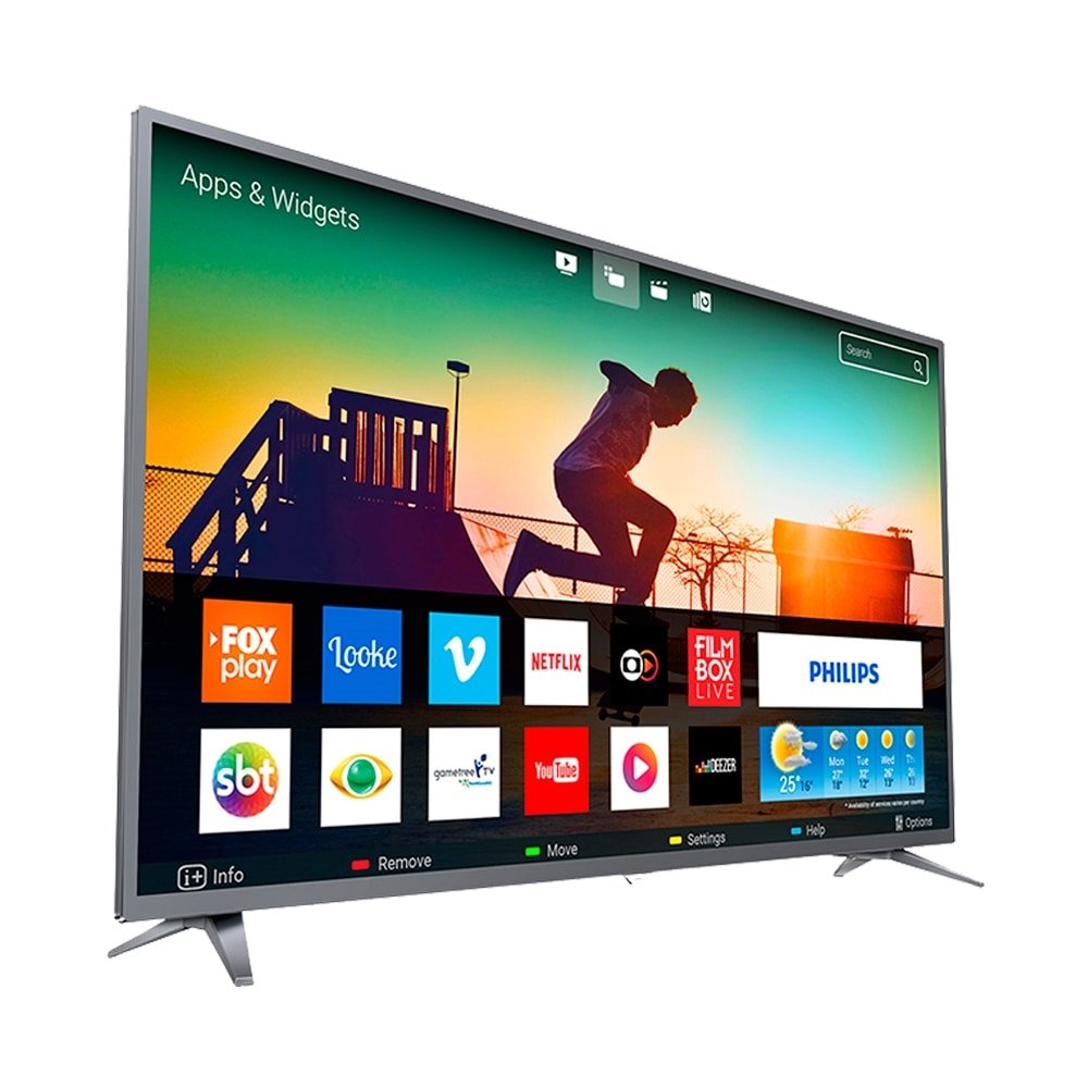 Smart TV LED 50" Philips 50PUG6513/78 4K UHD com Wi-Fi, 2 USB, 3 HDMI, Sleep Timer, 60Hz