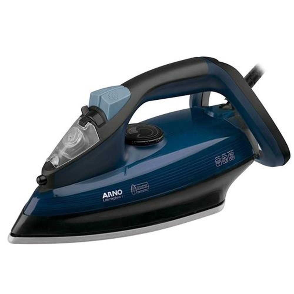 Ferro de Passar a Vapor Arno Ultragliss I FUA1, Base Durilium Airglide, 1200W, Azul, 220V