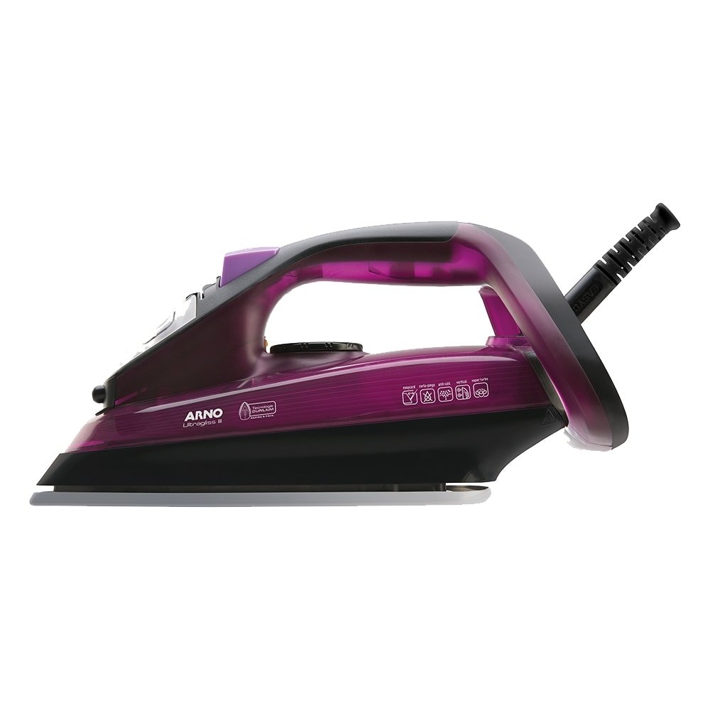 Ferro de Passar a Vapor Arno Ultragliss III FUA3 - Base Durilium Airglide, 1200W, Vinho, 110V