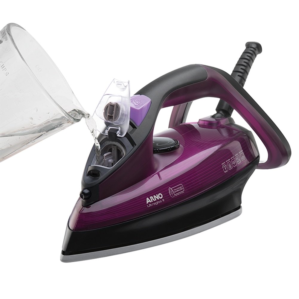Ferro de Passar a Vapor Arno Ultragliss III FUA3 - Base Durilium Airglide, 1200W, Vinho, 110V