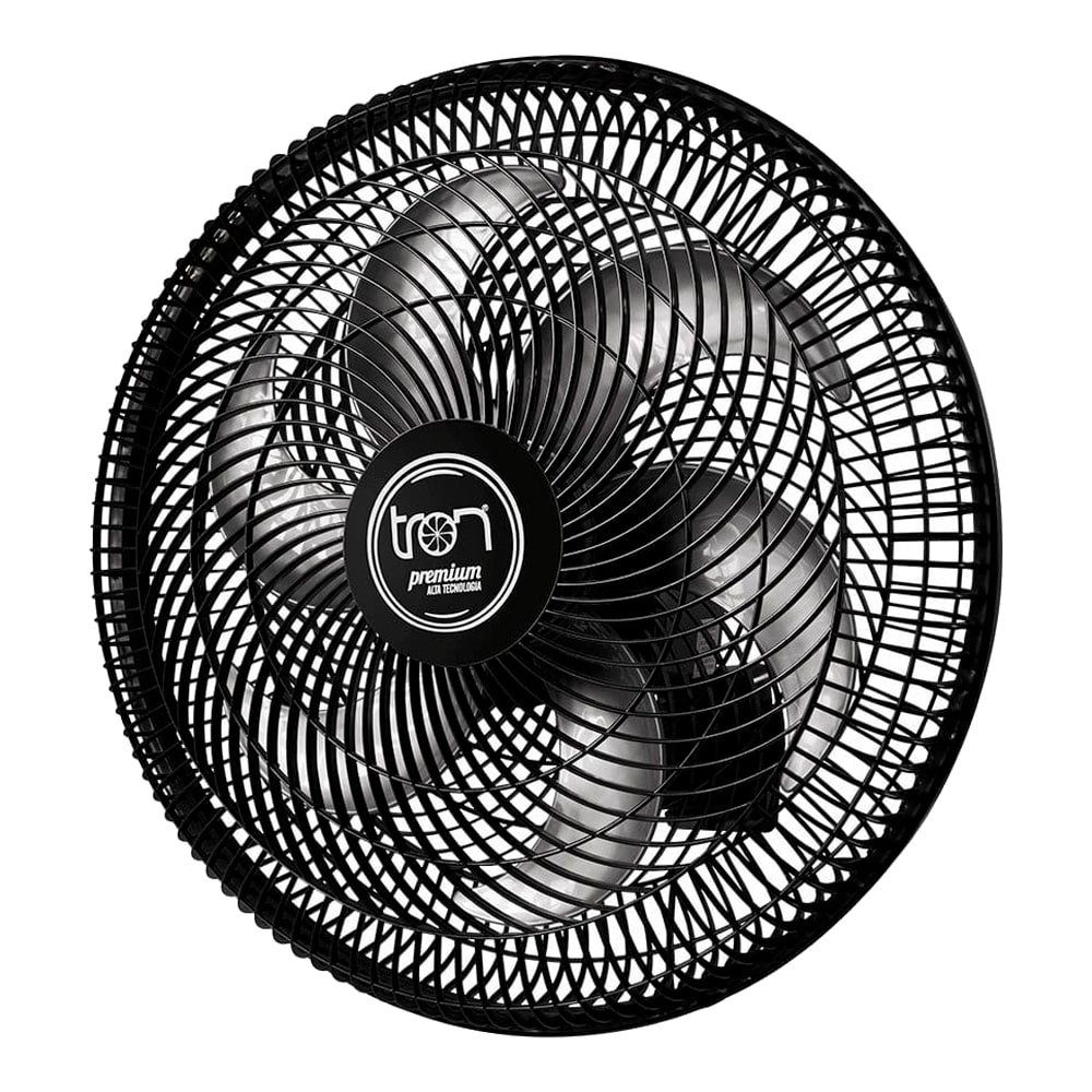 Ventilador de Parede Tron Oscilante PP Premium, 50cm, Preto, 110V