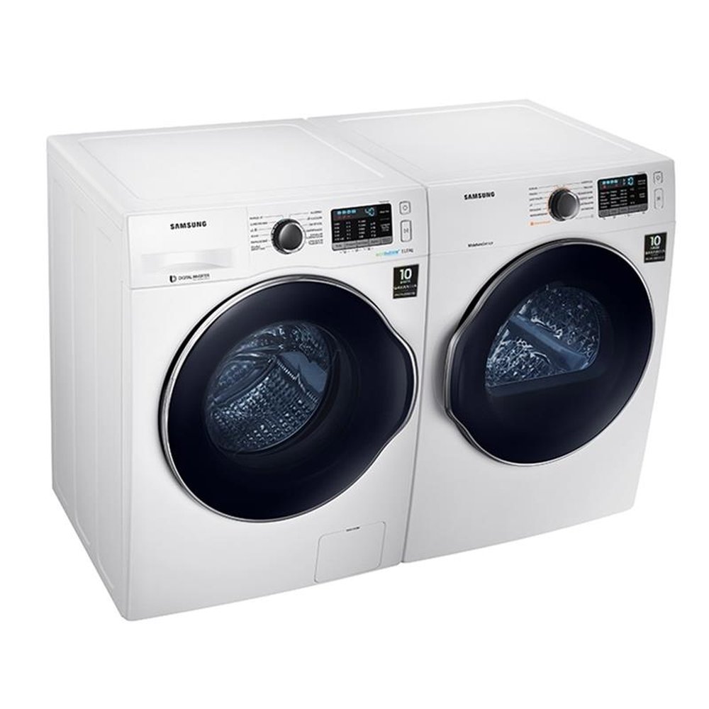 Máquina de Lavar Roupas 11kg Samsung WW11K, WW11K6800AW, Porta Crystal Blue com Ecobubble, Branca, 110V
