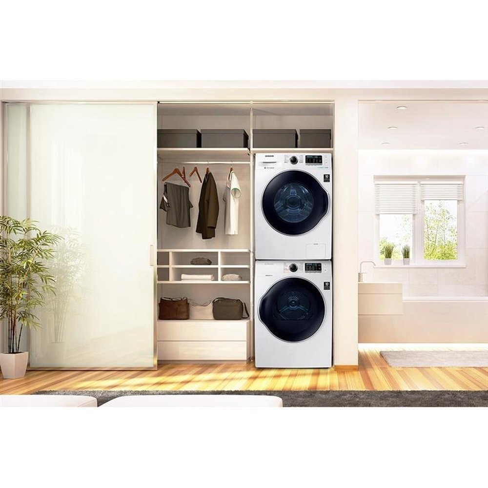 Máquina de Lavar Roupas 11kg Samsung WW11K, WW11K6800AW, Porta Crystal Blue com Ecobubble, Branca, 110V
