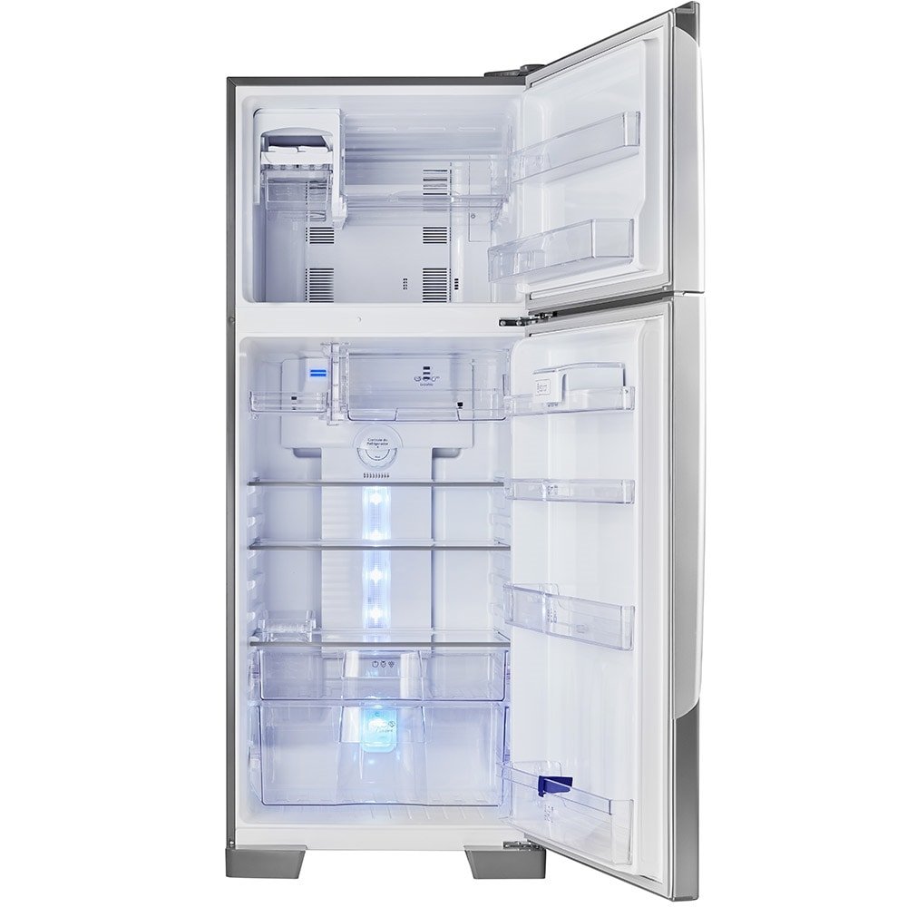 Geladeira/Refrigerador Panasonic 435 Litros NR-BT51PV3, Frost Free, 2 Portas, Econavi, Aço Escovado, 110V