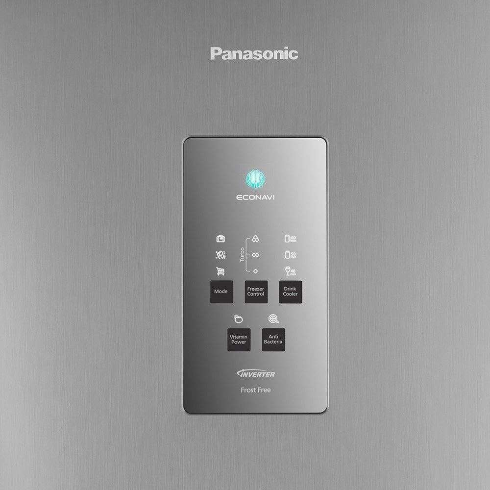 Geladeira/Refrigerador Panasonic 483 Litros A+++ NR-BT55PV2XA - Frost Free, Inverter, 2 Portas, Econavi, Aço Escovado, 110V