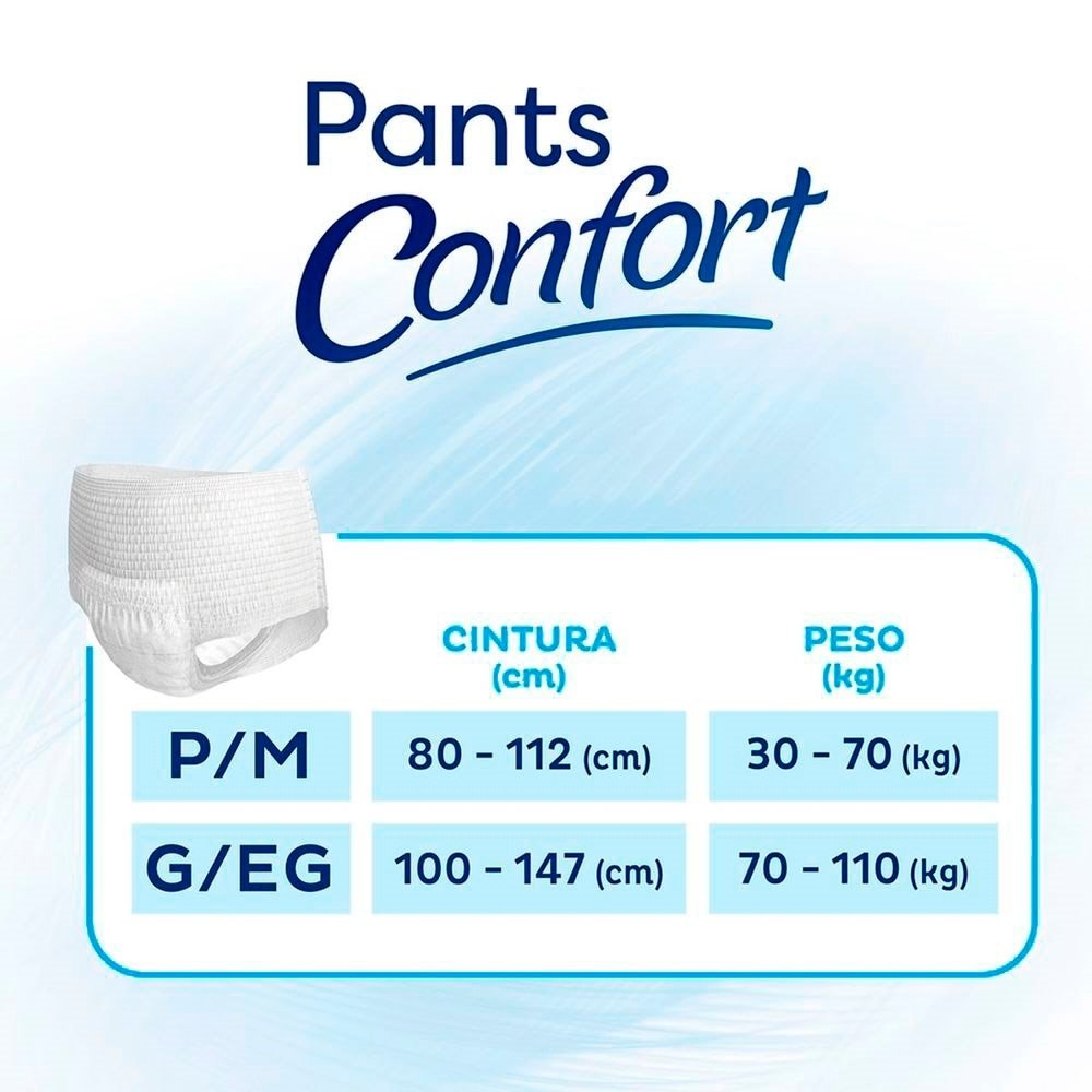 Fralda Descartável Tena Adulto Pants Confort Tamanho G/EG - 4 Pacotes com 16 Fraldas - Total 64 Tiras