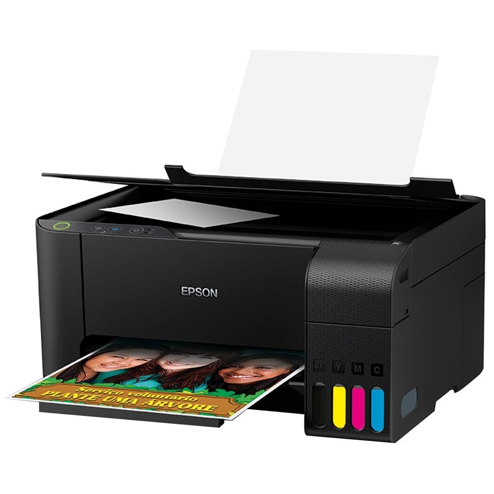 Multifuncional Epson EcoTank L3110, Tanque de Tinta, Colorida, USB, Preto e Bivolt