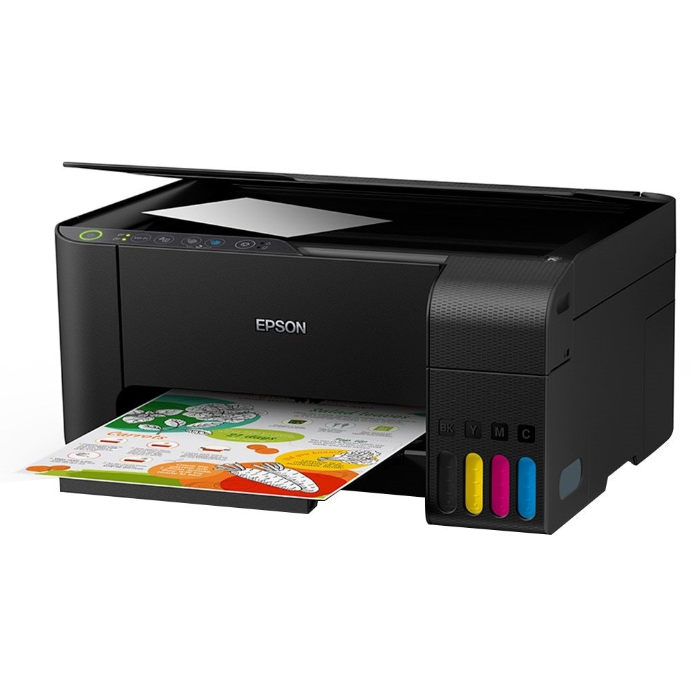 Multifuncional Epson EcoTank L3110, Tanque de Tinta, Colorida, USB, Preto e Bivolt