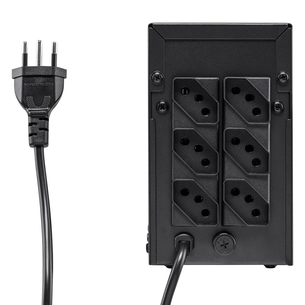 Nobreak Intelbras Interativo XNB, 720VA, 6 Tomadas, Preto Entrada Bivolt Saída 120V