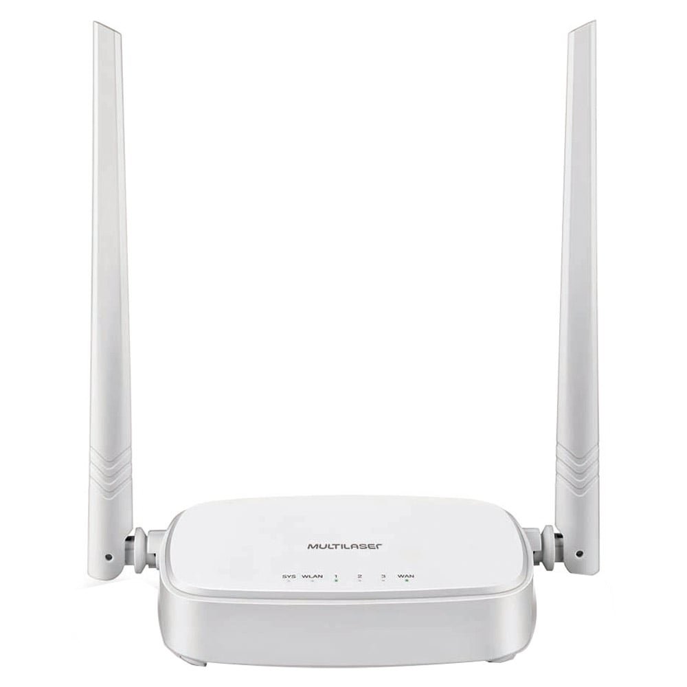 Roteador Wirelles Multilaser RE160V, 300mbps, 5dBi, Botão WPS, 3 Portas LAN, 2 Antenas
