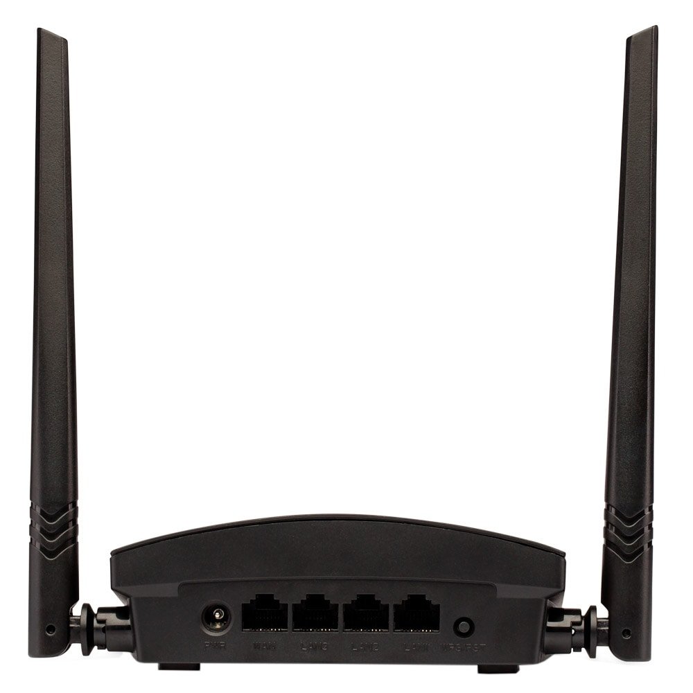 Roteador Wireless Intelbras RF301K, 300Mbps, 2 Antenas Fixas de 5dBi, 3 Portas LAN e Botão WPS, Preto