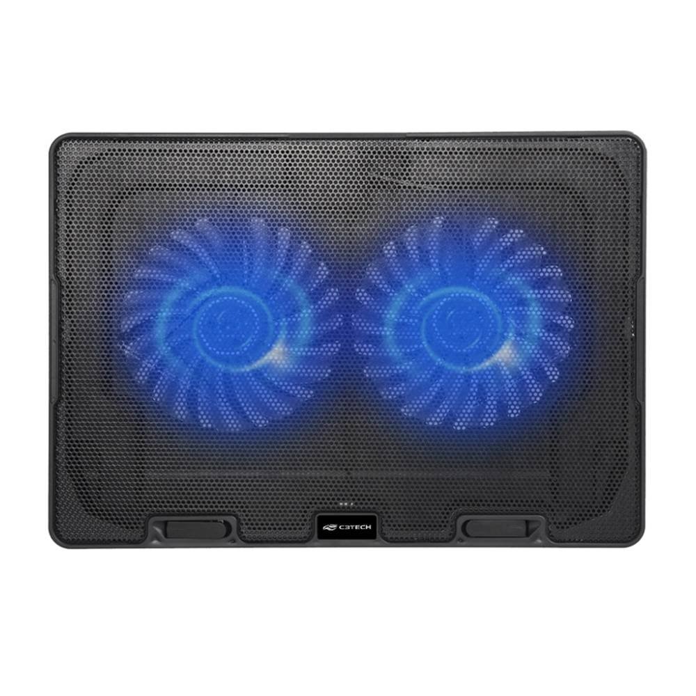 Base Refrigedora para Notebook C3TECH NBC-50BK 15.6", 2 Coolers, 5 Posições, USB
