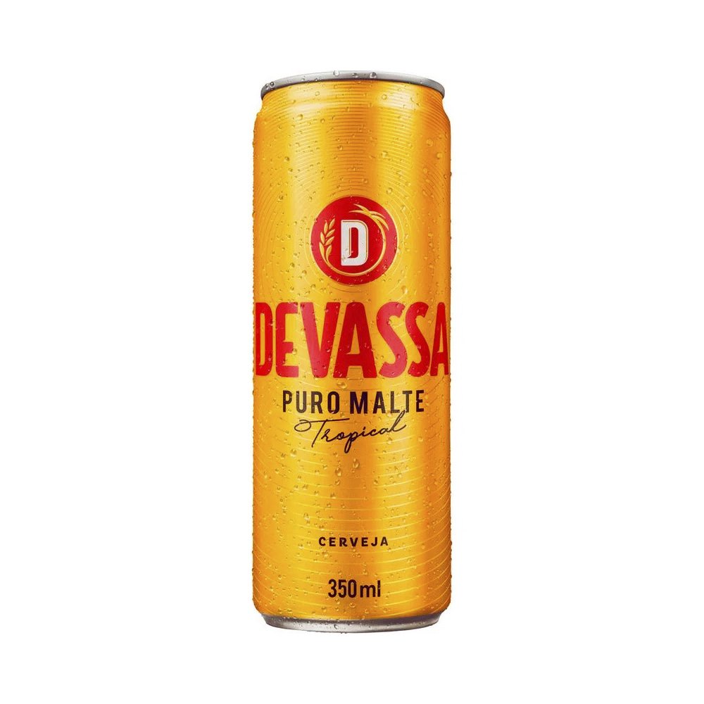 Cerveja Devassa Tropical Lager Lata 350ml