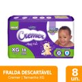 Fralda Descartável Cremer Jumbinho Tamanho XG - 8 Pacotes com 14 Fraldas - Total 112 Tiras
