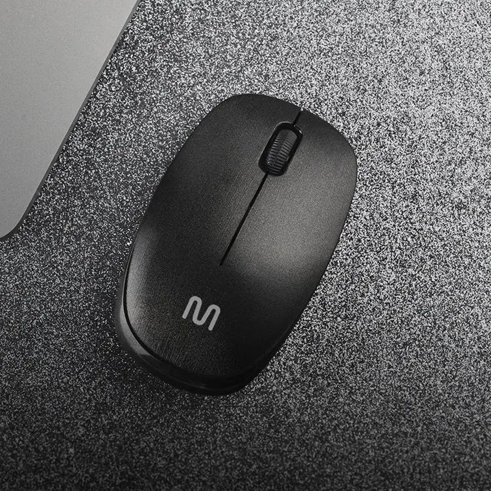 Mouse Óptico Multilaser MO251 USB Sem Fio 1200 DPI Preto