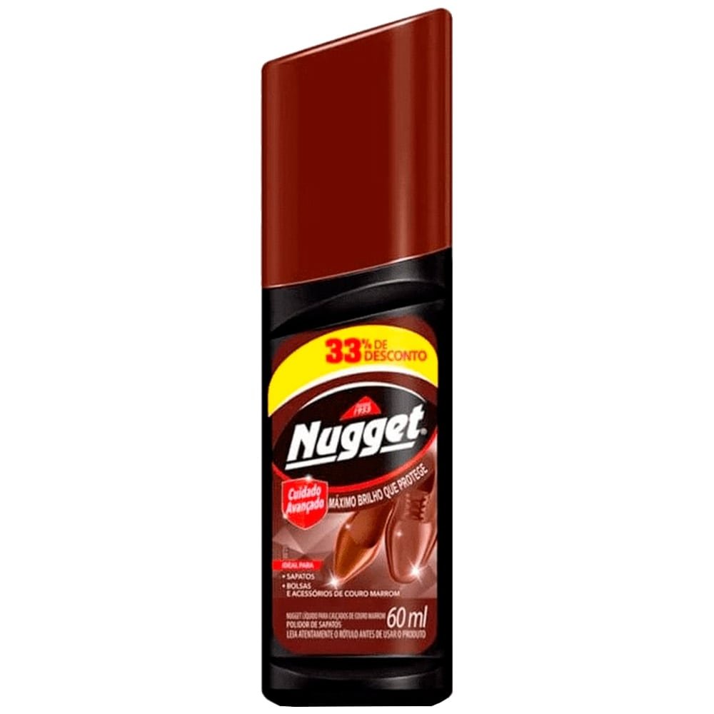 Líquido para Calçados Nugget Marrom 60ml Embalagem com 12 Unidades