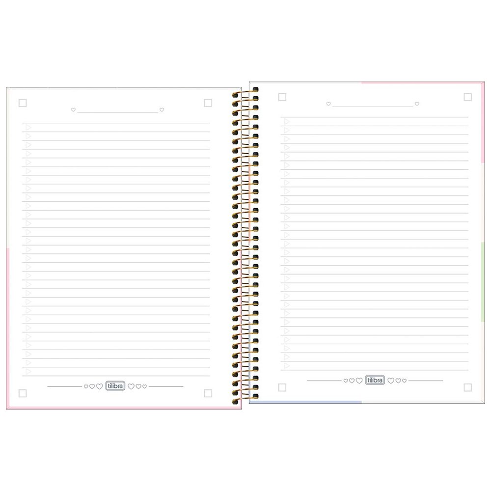 Caderno Espiral Tilibra Universitário Capa Dura Happy 01 Matéria 80 Folhas - Embalagem com 4 Unidades (Sortidos)