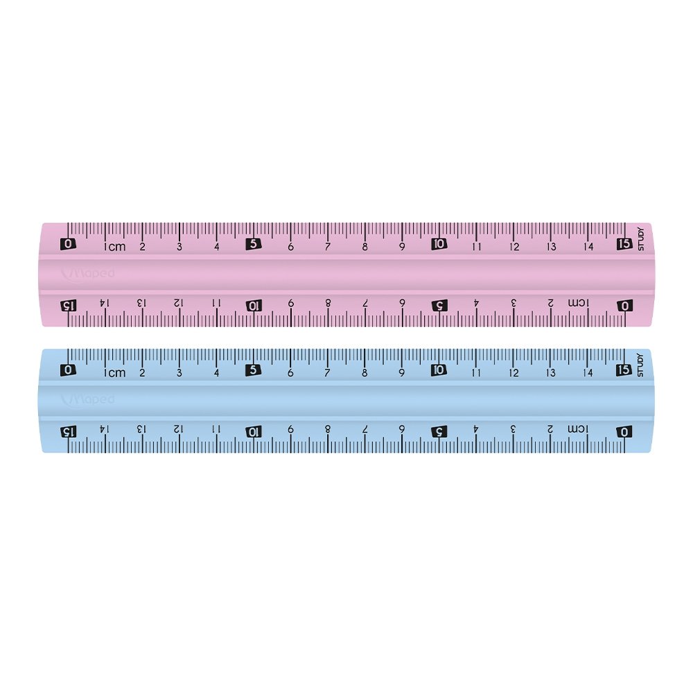 Régua Maped Study Inquebravel 15cm Cores Sortidas - Embalagem com 25 Unidades