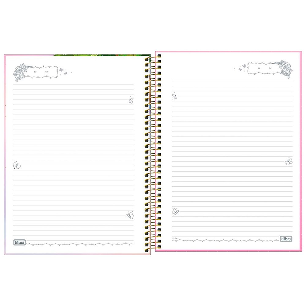 Caderno Espiral Tilibra Universitário Capa Dura Jolie 1 Matéria 80 Folhas Embalagem com 4 Unidades