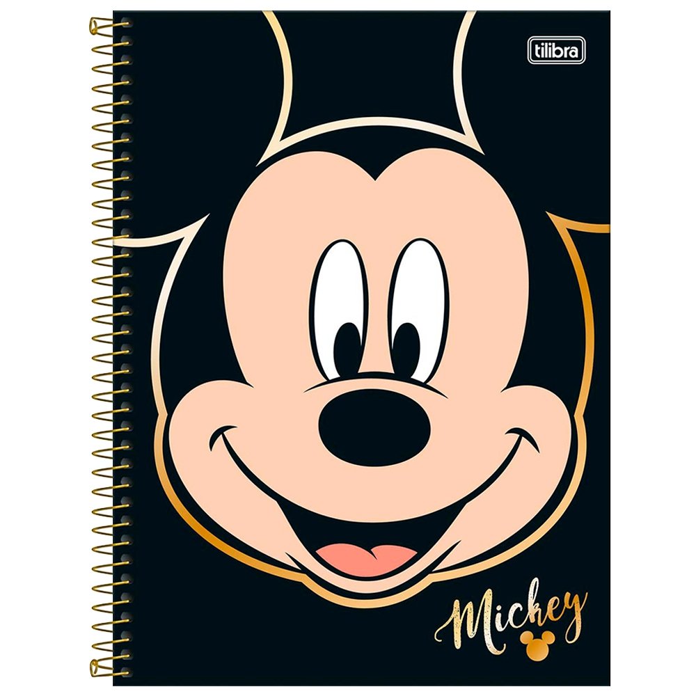 Caderno Espiral Tilibra Universitário Capa Dura Mickey 1 Matéria 80 Folhas Embalagem com 4 Unidades