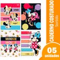 Caderno Costurado Tilibra ¼ Capa Dura Minnie 80 Folhas - Embalagem com 5 Unidades