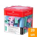 Apontador Faber Castell com Depósito Triangular Tons Pastéis Embalagem com 30 Unidades