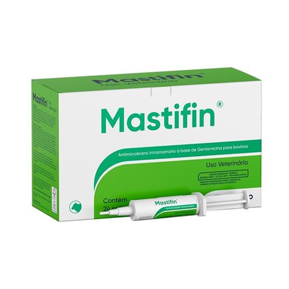 Mastifin Intramamario Vaca Em Lactação 10ml Ouro Fino - Embalagem com 24 Unidades
