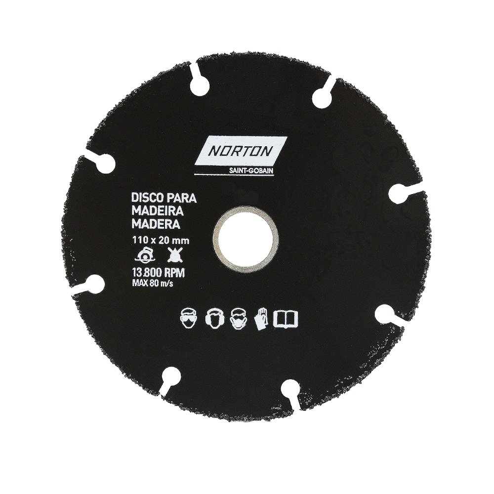 Disco Corte Madeira Norton Serra Mármore Tungstênio 4.3/8 110 x 20mm