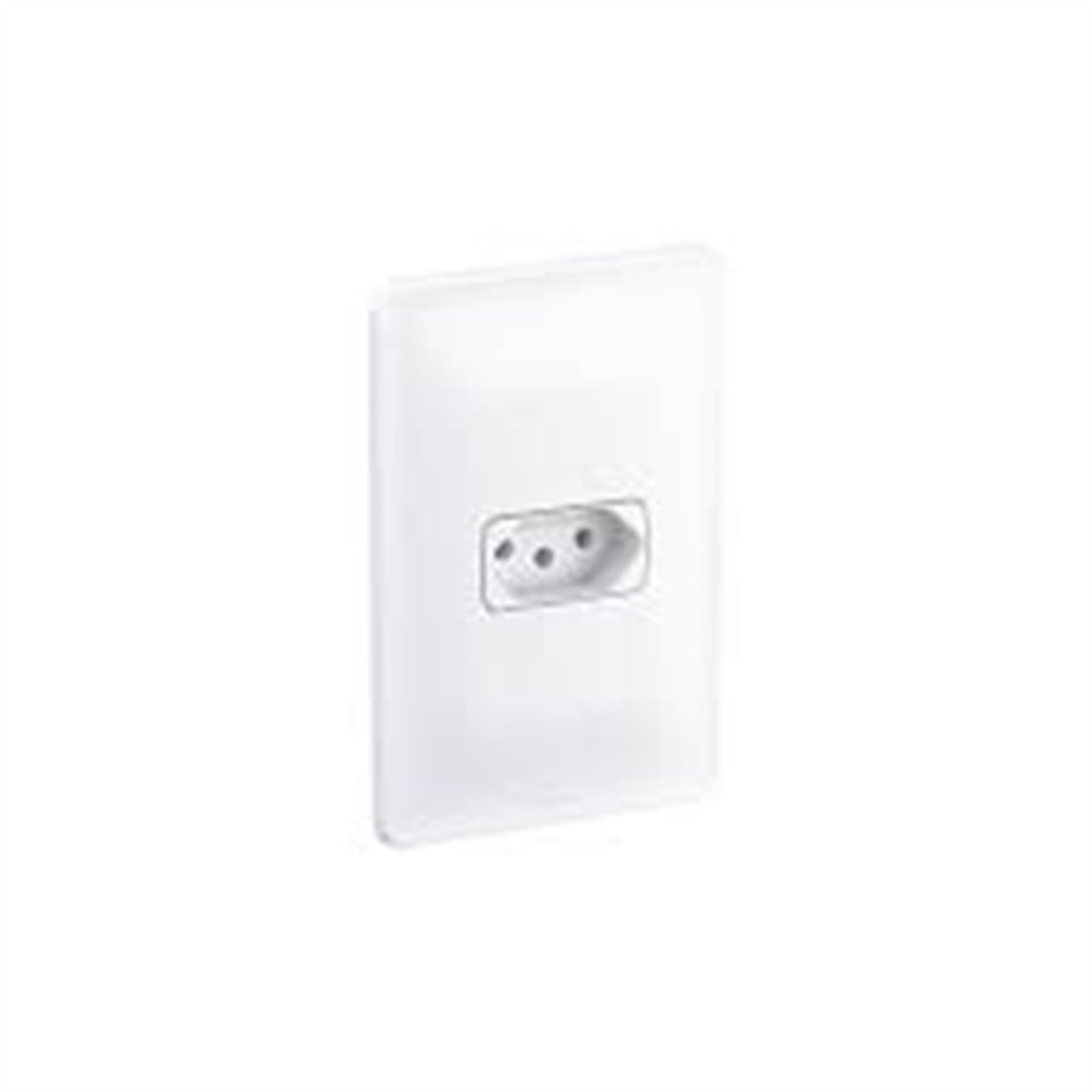 Tomada Pial Zeffia  2P + T 10A 250V Com Placa Branca