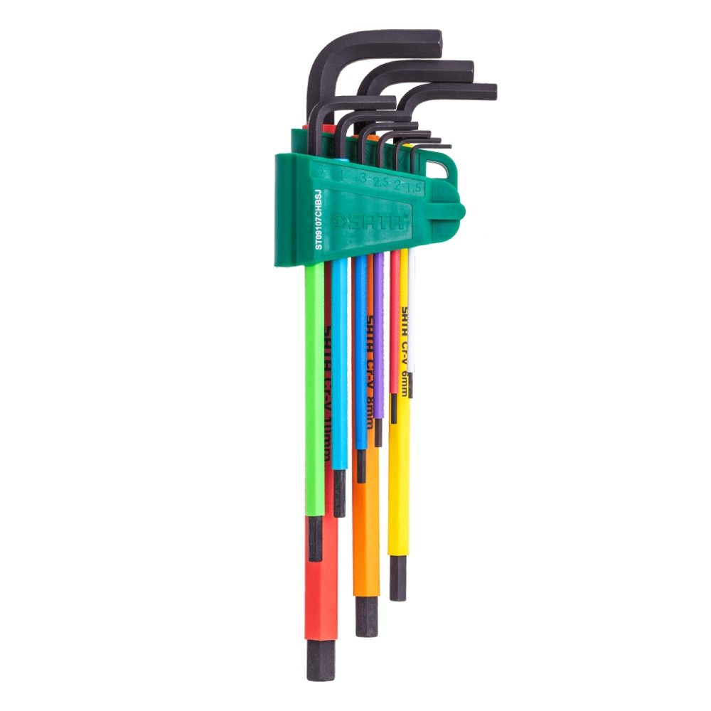 Jogo Chave Allen Hexagonal Color Sata 9 Pecas 1,5mm A 10mm