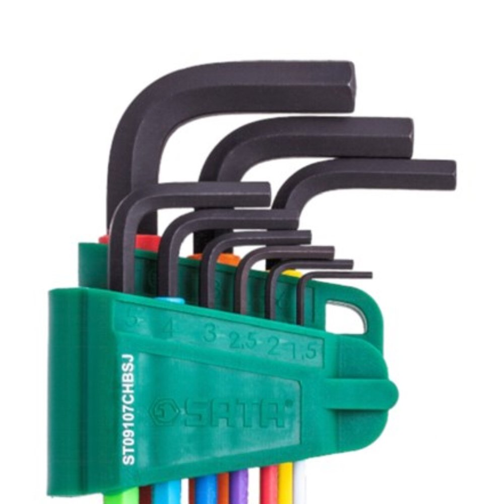 Jogo Chave Allen Hexagonal Color Sata 9 Pecas 1,5mm A 10mm